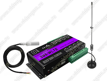 Умное GSM реле Страж Управлятор SM81-EU для дистанционного управления 8-ю электроприборами с датчиком температуры и влажности в комплекте